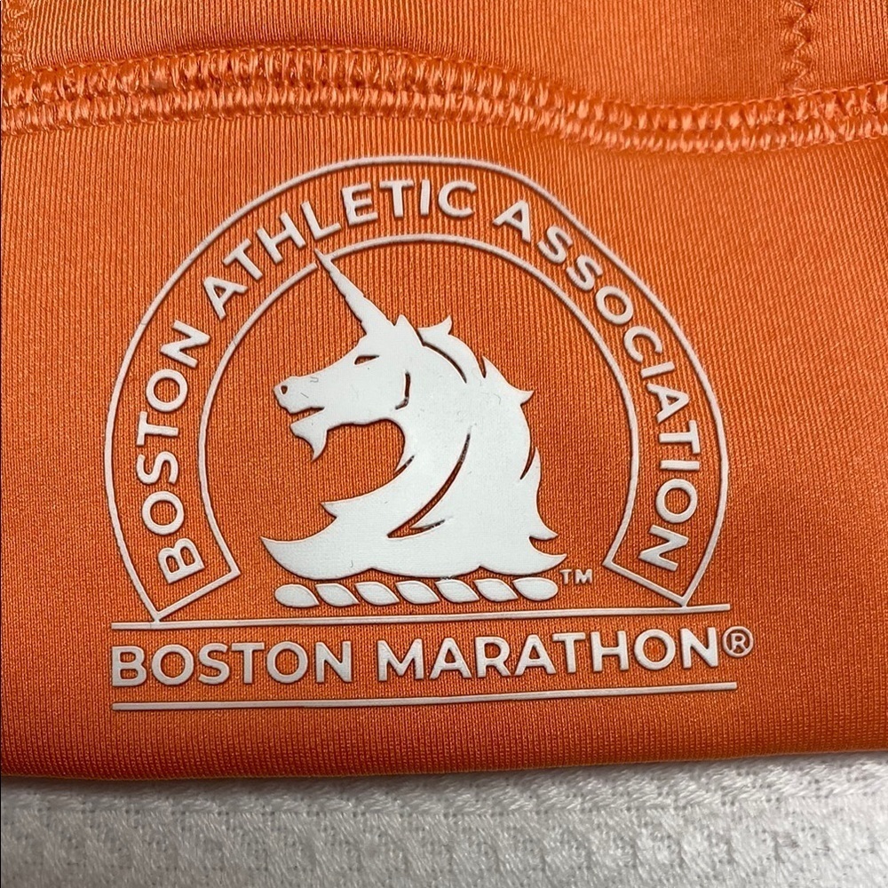 Adidas Sports Bra Racerback Performance Boston Athletic Association Orange 32-34 - Picture 2 of 14
